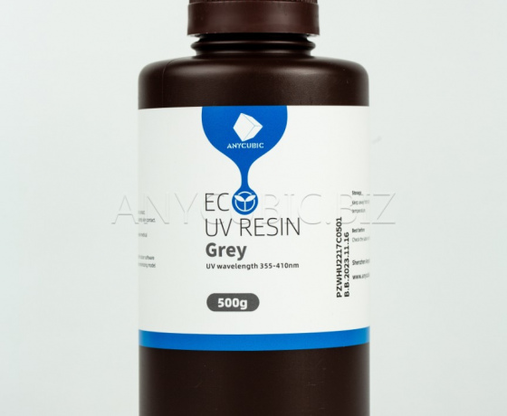 Фото 3 - Сіра Еко Рослинна Фотополімерна смола Anycubic Eco Gray 0,5 кг