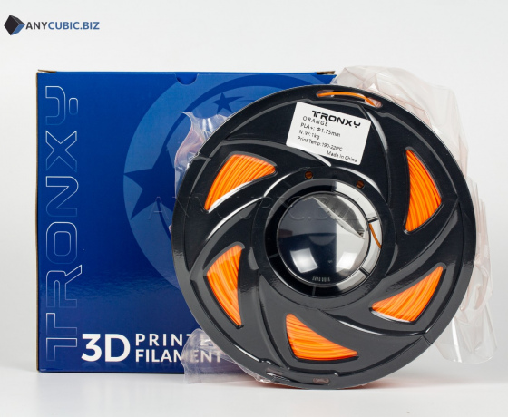 Фото 3 - Оранжевый PLA пластик Tronxy для 3D принтера 340m | 1 кг | 1,75 мм