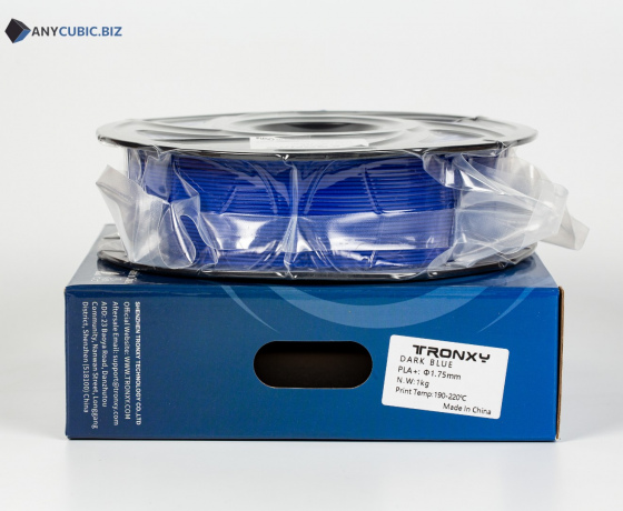 Фото 4 - Темно-синий PLA пластик Tronxy для 3D принтера 340м 1 кг | 1,75 мм