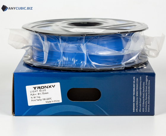 Фото 4 - Світло-блакитний PLA пластик Tronxy для 3D принтера 340m | 1 кг | 1,75 мм