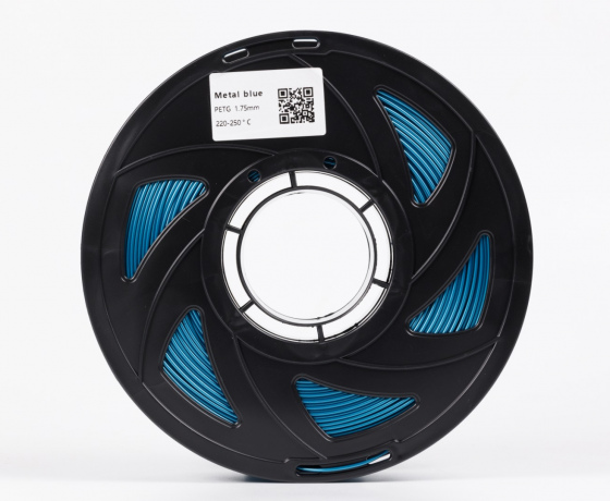 Фото 3 - Синий Металлик PETG пластик для 3D принтера PETG Filament Metal blue 1кг | 1.75мм | 330м