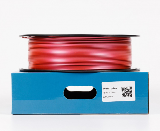 Фото 3 - Рожевий Металік PETG пластик для 3D принтера | PETG Filament Metal pink 1кг | 1.75мм | 330м